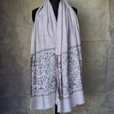 Quality Pashmina Cashmere Soft Kashmir Kani Stole - Petunia