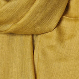 Soft Yellow Diamond Weave Kashmiri Pashmina Scarf - KeyLime