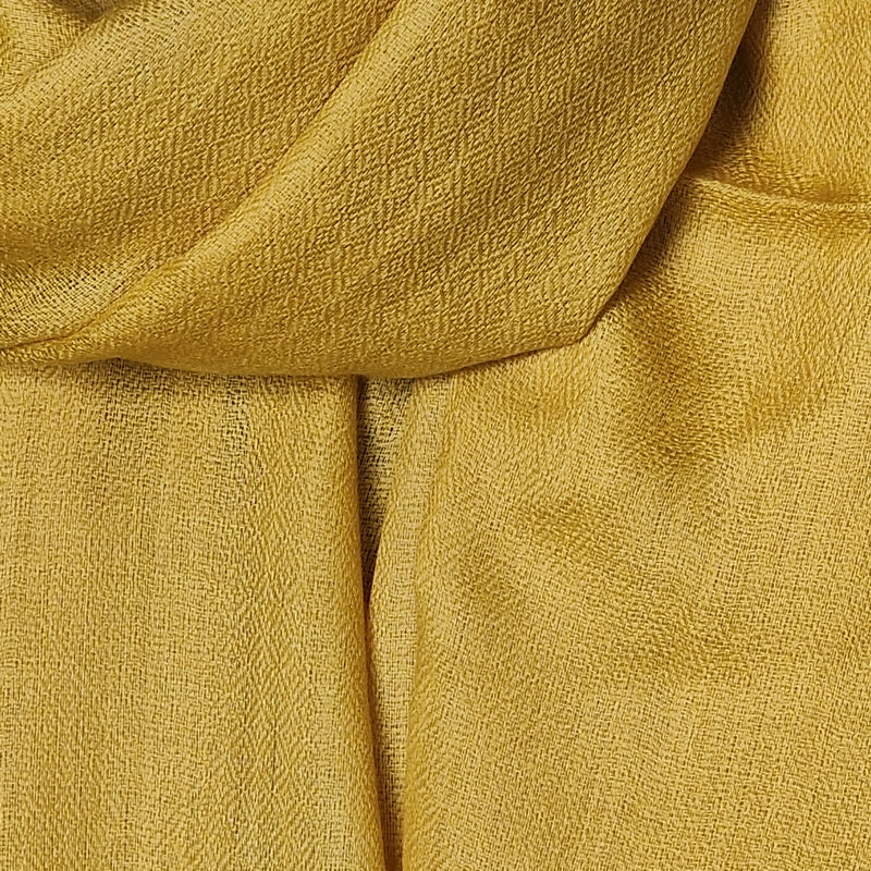Soft Yellow Diamond Weave Kashmiri Pashmina Scarf - KeyLime
