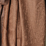 Stylish Paisley Weave Kashmiri Brown Pashmina - Dark Oak