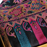 ETHNIC KASHMIRI CHINAR DESIGN KANI SHAWL, Light Weight, Soft And Warm, BLACK