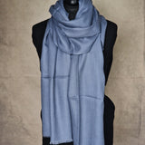 Diamond Weave Soft Kashmiri Pashmina Scarf - Cool Grey