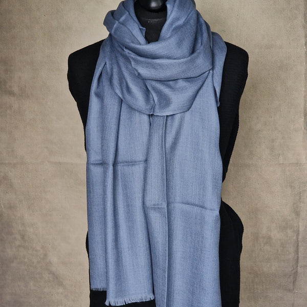 Diamond Weave Soft Kashmiri Pashmina Scarf - Cool Grey