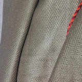 Himalayan Colourful Kullu Border Yak Wool Stole – Olive Beige