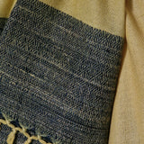Yak Wool Stole with Fine Wool Raw Border & Tassel Ends – Canary Yellow