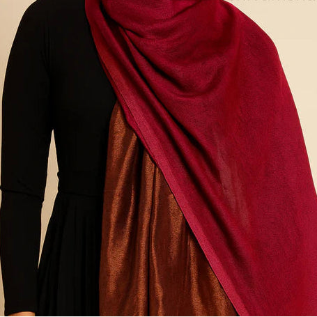 Twilight Reversible Collection Shawl – Maroon & Gold Glow, Metallic Thread Elegance
