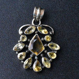 Eternal Divine Citrine Silver Sterling 925 Pendant - Baga Ethnik Living