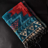 Tibet Yak Wool Shawl - Blue - Baga Ethnik Living