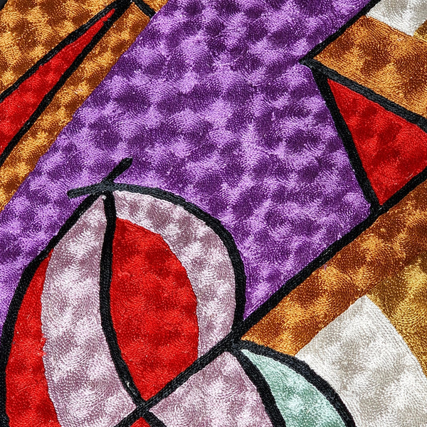 Handmade Chain Stitch Rug Picasso Tapestry Wall hanging - Baga Ethnik Living