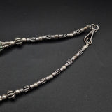 Detailed Coral and Turquoise Cabochon Himalayan Silver Necklace - Baga Ethnik Living