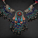 Tibetan Tribal Statement Necklace Jewellery Semi Precious Great Gift Idea - Baga Ethnik Living