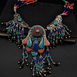 Tibetan Tribal Statement Necklace Jewellery Semi Precious Great Gift Idea - Baga Ethnik Living