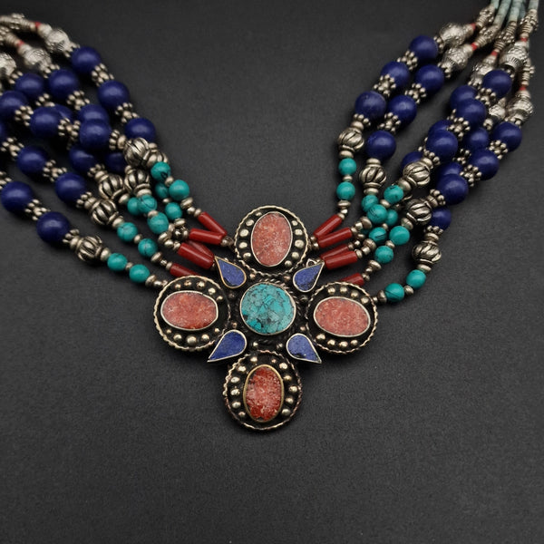 Nepal Tibetan Coral Necklace