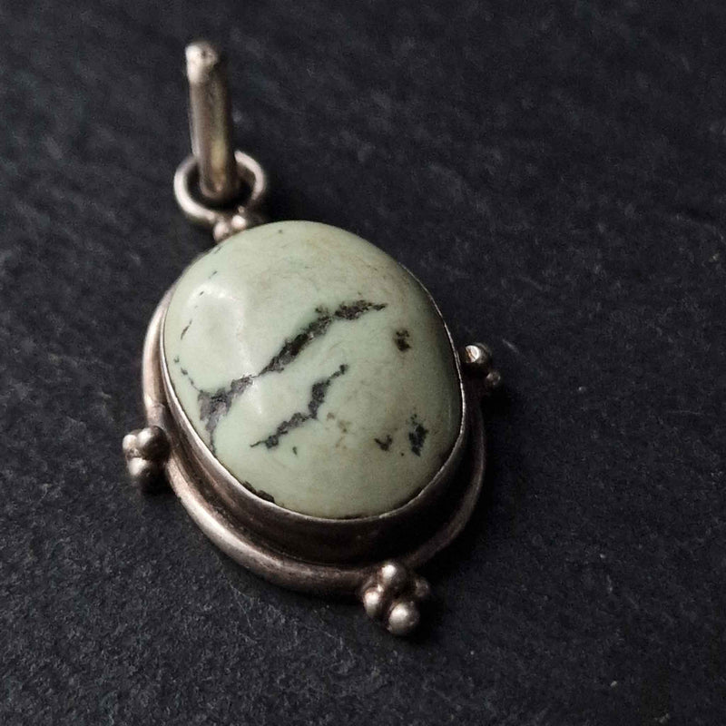 Vintage Green Turquoise Pendant - Baga Ethnik Living