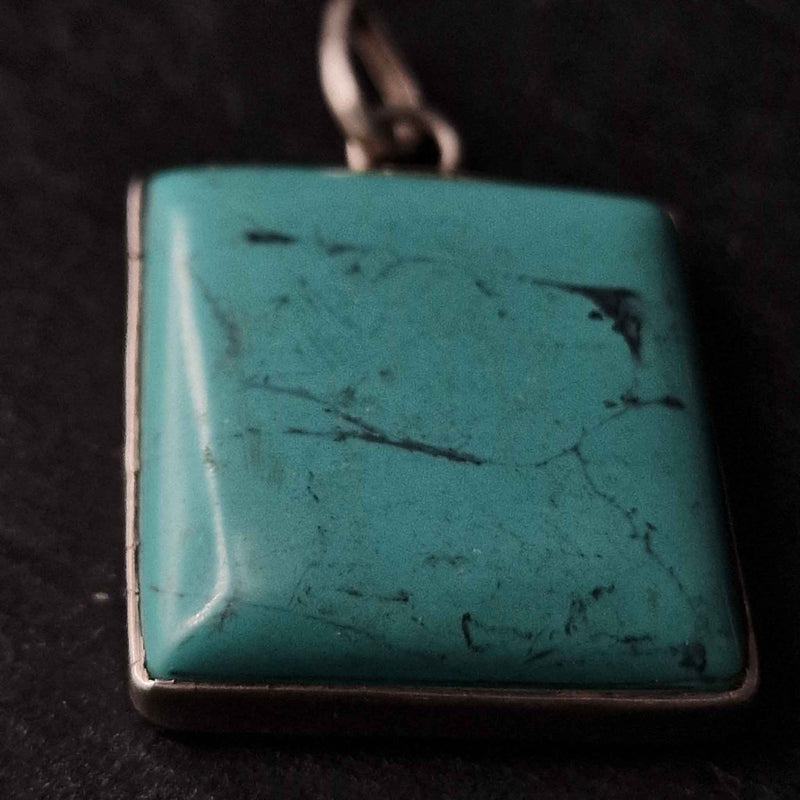 Handmade Silver Sterling Turquoise Pendant - Baga Ethnik Living