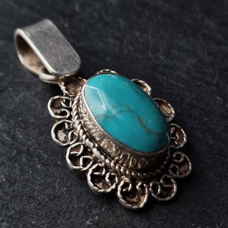 Stunning Natural Turquoise Pendants - Baga Ethnik Living