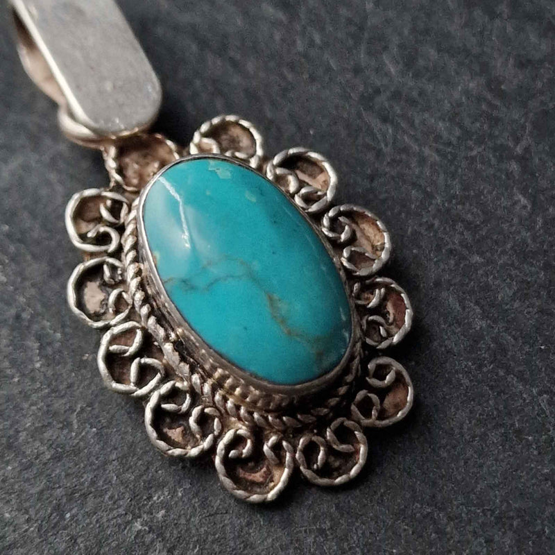 Stunning Natural Turquoise Pendants - Baga Ethnik Living