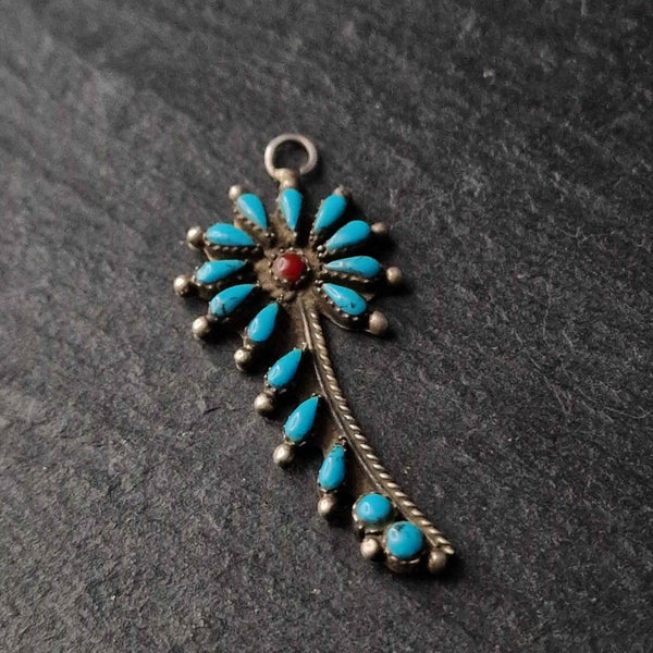 Turquoise Silver Sterling Pendant - Exquisite Craftmanship - Baga Ethnik Living
