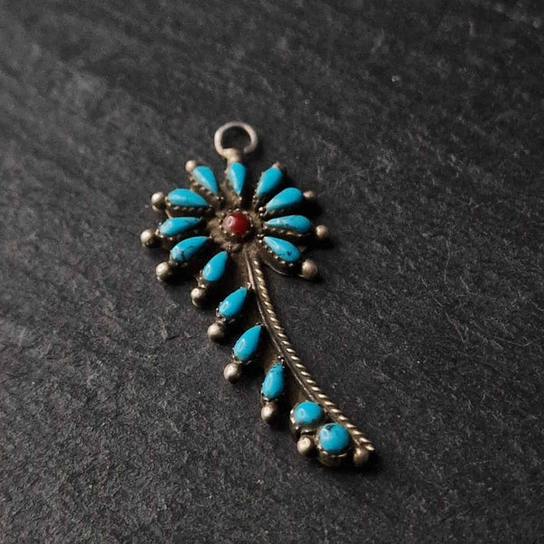 Turquoise Silver Sterling Pendant - Exquisite Craftmanship - Baga Ethnik Living