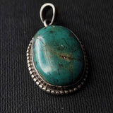Gorgeous Handcrafted Turquoise Sterling Silver 925 Pendant - Baga Ethnik Living