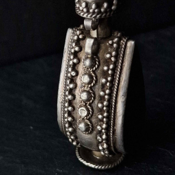 Mid century Snuff Bottle Silver Sterling - Rare piece! - Baga Ethnik Living