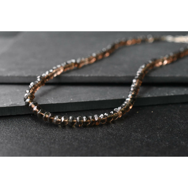 Himalayan Natural Faceted Smoky Quartz Beaded Necklace