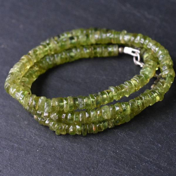 Peridot Faceted Beaded Necklace - Handmade Jewelry For Sale | Baga Ethnik Living