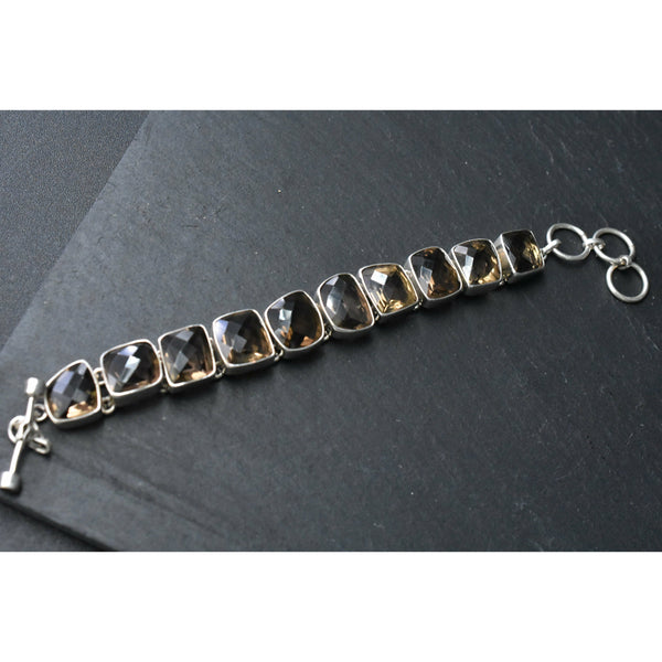 Vibrant Aura Smoky Quartz Bracelet - Baga Ethnik Living