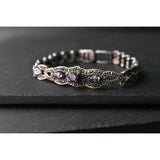 Vintage Sterling Silver Marcasite Bracelets - Baga Ethnik Living