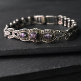Vintage Sterling Silver Marcasite Bracelets - Baga Ethnik Living