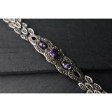 Vintage Sterling Silver Marcasite Bracelets - Baga Ethnik Living