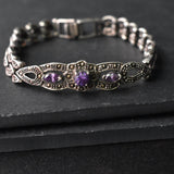 Vintage Sterling Silver Marcasite Bracelets - Baga Ethnik Living
