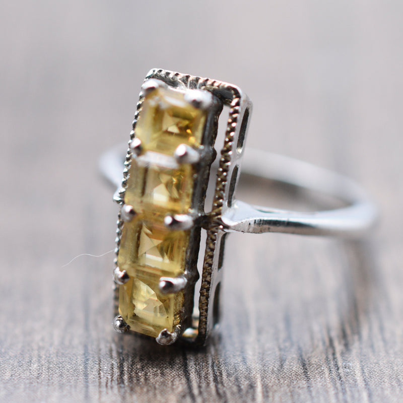 Unique Handmade Citrine 925 Sterling Silver Ring - Baga Ethnik Living