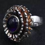 Flower Power Amethyst Crystal Ring - Baga Ethnik Living