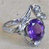 Elegant Amethyst Crystal Ring - Baga Ethnik Living