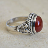 Imperial Sterling Silver Carnelian Ring - Baga Ethnik Living