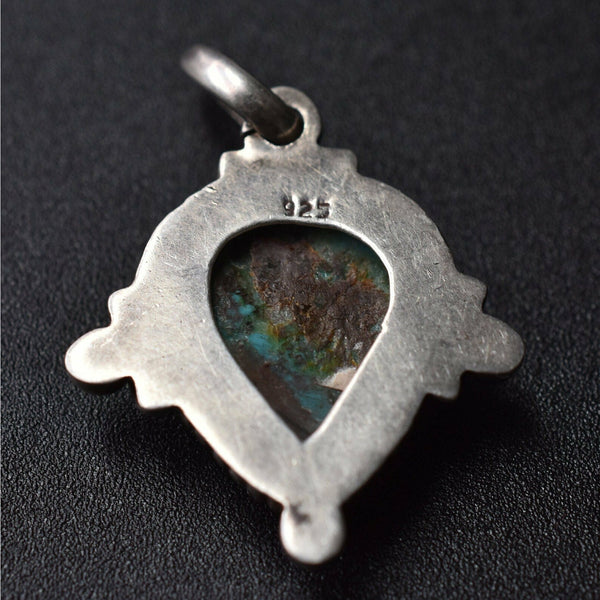 Unique Turquoise Silver Sterling 925 Pendant - Baga Ethnik Living