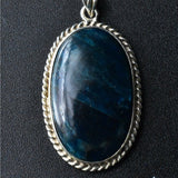 Unforgettable Class Blue Apatite Pendant - Baga Ethnik Living