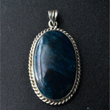 Unforgettable Class Blue Apatite Pendant - Baga Ethnik Living
