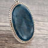Unforgettable Class Blue Apatite Pendant - Baga Ethnik Living